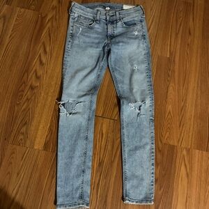 Rag & Bone Ankle Skinny Distressed Light Blue Jeans Size 26 Classic Casual Basic